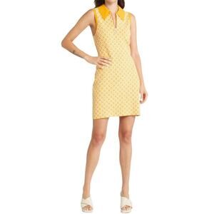 & Other Stories Floral Point Collar Minidress Yellow/White Size Large